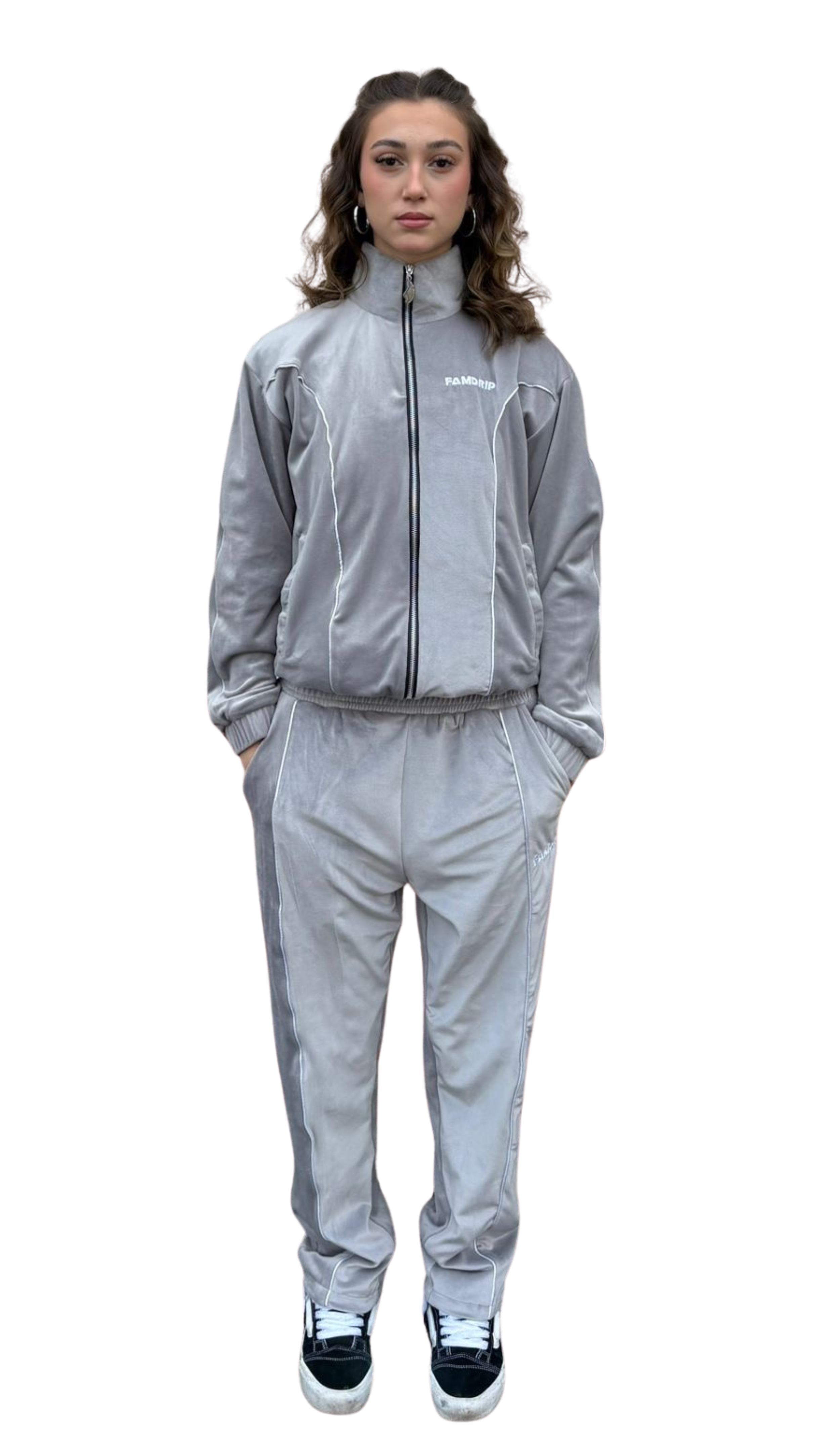 Tracksuit Grey Velour